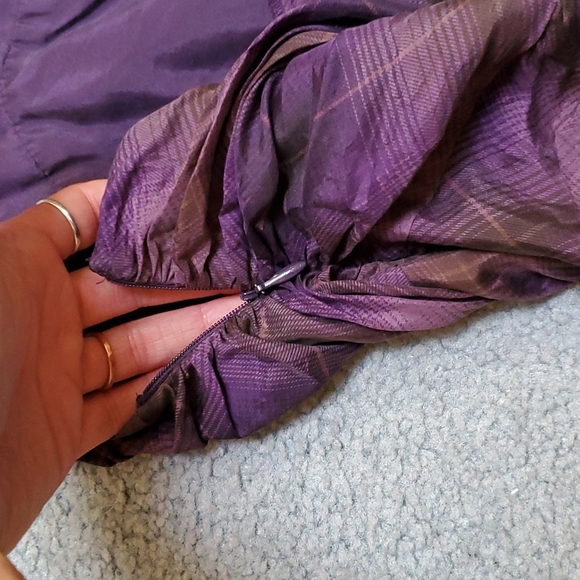Express Design Studio Purple Plaid Silk Halter Top size Medium - Picture 4 of 7